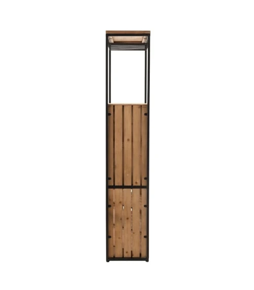 CALICOSY Armoire Bar Pour Les Verres Et Bouteilles En Bois Et Métal Noir 6 CALICOSY Armoire Bar Pour Les Verres Et Bouteilles En Bois Et Métal Noir – Image 4