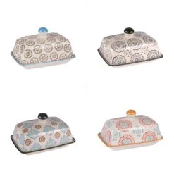 Table Passion Beurrier (1 Modèle Aléatoire) En Grès Multicolore