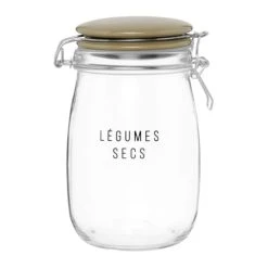 Maisons Du Monde Bocal à Légumes En Verre Et Métal Beige - Lot De 2