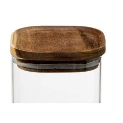 Five Simply Smart Bocal Cuisine Carré En Verre Avec Bouchon Acacia - 0.6L -Maisons Du Monde Boutique bocal cuisine carre en verre avec bouchon acacia 0 6l 2