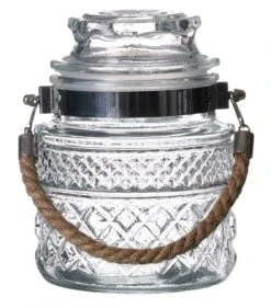 Wadiga Bocal Cuisine Hermétique En Verre Avec Anse En Jute 1000ml