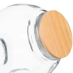 Five Simply Smart Bocal Cuisine Rond Bonbonnière En Verre Avec Bouchon Bois - 0.65L -Maisons Du Monde Boutique bocal cuisine rond bonbonniere en verre avec bouchon bois 0 65l 2
