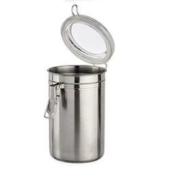 Wadiga Bocal De Cuisine Hermétique Inox Couvercle Clip 1000ml -Maisons Du Monde Boutique bocal de cuisine hermetique inox couvercle clip 1000ml 2