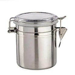 Wadiga Bocal De Cuisine Hermétique Inox Couvercle Clip 720ml -Maisons Du Monde Boutique bocal de cuisine hermetique inox couvercle clip 720ml 2