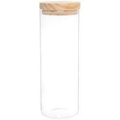 Maisons Du Monde Bocal En Verre Couvercle En Bois De Pin H29