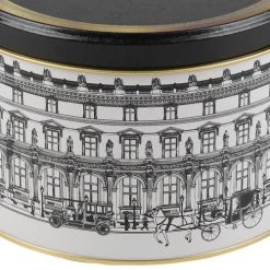 Wadiga Boîte à Biscuits En Métal Noir, Blanc Et Doré -Maisons Du Monde Boutique boite a biscuits en metal noir blanc et dore 2