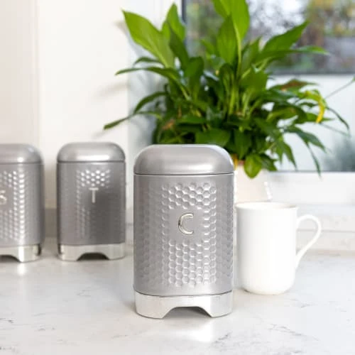 Lovello Boîte à Café Rétro En Inox Gris 6 Lovello Boîte à Café Rétro En Inox Gris – Image 4