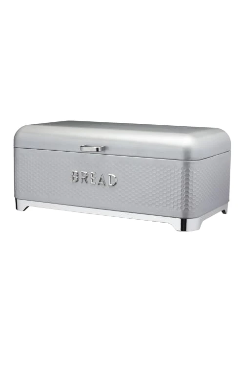Lovello Boîte à Pain Rétro En Inox Gris 3 Lovello Boîte à Pain Rétro En Inox Gris