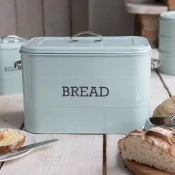Living Nostalgia Boîte à Pain Vintage En Acier Carbone Bleu 11 Living Nostalgia Boîte à Pain Vintage En Acier Carbone Bleu -Maisons Du Monde Boutique boite a pain vintage en acier carbone bleu 3