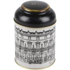 Wadiga Boîte à Sel En Métal Noir, Blanc Et Doré