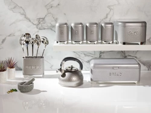 Lovello Boîte à Sucre Rétro En Inox Gris 4 Lovello Boîte à Sucre Rétro En Inox Gris – Image 2