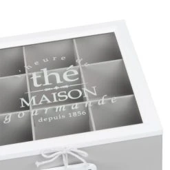 Maisons Du Monde Boîte à Thé Blanche Et Grise -Maisons Du Monde Boutique boite a the blanche et grise 1000 6 35 216433 3