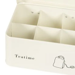 Maisons Du Monde Boîte à Thé En Métal écru Motifs Noirs Au Trait -Maisons Du Monde Boutique boite a the en metal ecru motifs noirs au trait 1000 14 40 231690 3