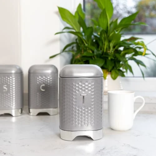Lovello Boîte à Thé Rétro En Inox Gris 6 Lovello Boîte à Thé Rétro En Inox Gris – Image 4