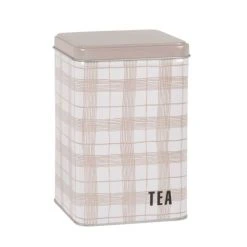 Maisons Du Monde Boîte En Métal Beige, Taupe Et Noir H15 - Lot De 2