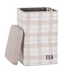 Alternative view of Maisons Du Monde Boîte En Métal Beige, Taupe Et Noir H15 - Lot De 2