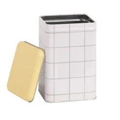 Maisons Du Monde Boîte En Métal Blanc Motifs à Carreaux Vert Amande Couvercle Jaune -Maisons Du Monde Boutique boite en metal blanc motifs a carreaux vert amande couvercle jaune 1000 13 7 232641 2