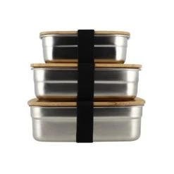 Menastyl Boîte Hermétique Avec Couvercle En Inox Et Bambou 500 Ml -Maisons Du Monde Boutique boite hermetique avec couvercle en inox et bambou 500 ml 3