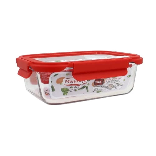 Menastyl Boîte Hermétique Rectangle 1040mL En Verre 8 Menastyl Boîte Hermétique Rectangle 1040mL En Verre – Image 6