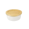 PEBBLY Boîte Ronde En Verre Avec Couvercle En Bambou 14,5x6cm 2 PEBBLY Boîte Ronde En Verre Avec Couvercle En Bambou 14,5x6cm -Maisons Du Monde Boutique boite ronde en verre avec couvercle en bambou 14 5x6cm