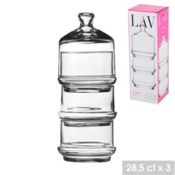 Wadiga Bonbonnière En Verre à 3 étages Empilables Avec Couvercle -Maisons Du Monde Boutique bonbonniere en verre a 3 etages empilables avec couvercle 1