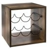 Five Simply Smart Caisson Porte Bouteilles Bois Et Métal Noir - 31x31x31cm -Maisons Du Monde Boutique caisson porte bouteilles bois et metal noir 31x31x31cm