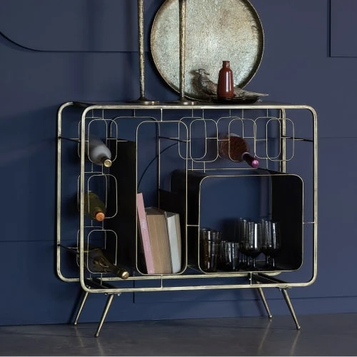 BePureHome Casier à Bouteilles En Laiton 4 BePureHome Casier à Bouteilles En Laiton – Image 2