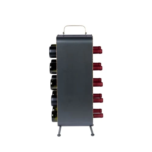 Dutchbone Casier à Bouteilles En Métal Noir 7 Dutchbone Casier à Bouteilles En Métal Noir – Image 5