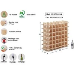 Astigarraga Casier à Bouteilles En Pin Massif Brut 36 Bouteilles 7 Astigarraga Casier à Bouteilles En Pin Massif Brut 36 Bouteilles -Maisons Du Monde Boutique casier a bouteilles en pin massif brut 36 bouteilles 2