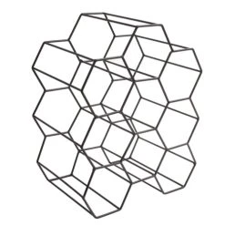 The Home Deco Factory Casier à Bouteilles Filaire 9 Bouteilles Noir