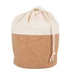 Maisons Du Monde Corbeille En Liège Marron Et Coton écru - Lot De 2