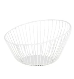 Maisons Du Monde Corbeille En Métal Biseauté Blanc