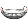 Maisons Du Monde Corbeille En Métal Filaire Noir Anse Tissée Rouge, Verte Et Bleue -Maisons Du Monde Boutique corbeille en metal filaire noir anse tissee rouge verte et bleue 1000 3 21 232614 1