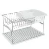 MetalTex Egouttoir 2 Niveaux Avec Plateau En Polytherm Silver -Maisons Du Monde Boutique egouttoir 2 niveaux avec plateau en polytherm silver