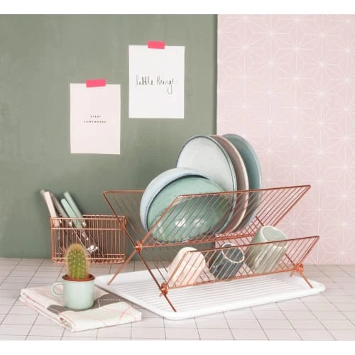 Pt Living Egouttoir à Vaisselle En Métal Rack Cuivré 4 Pt Living Egouttoir à Vaisselle En Métal Rack Cuivré – Image 2