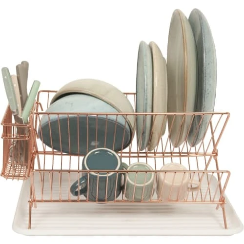 Pt Living Egouttoir à Vaisselle En Métal Rack Cuivré 6 Pt Living Egouttoir à Vaisselle En Métal Rack Cuivré – Image 4