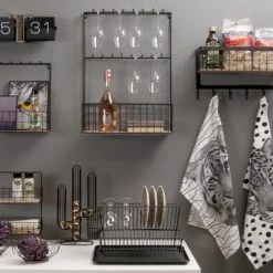 PRESENT TIME Egouttoir Dish Rack Métal Noir -Maisons Du Monde Boutique egouttoir dish rack metal noir 2