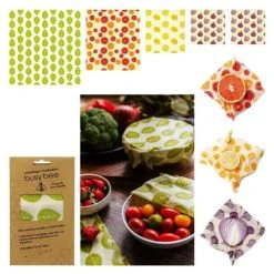 Youdoit Emballage Alimentaire Réutilisable à La Cire D'abeille 5 Feuilles -Maisons Du Monde Boutique emballage alimentaire reutilisable a la cire d abeille 5 feuilles 1