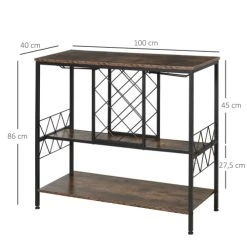 HOMCOM Étagère Porte Bouteilles Style Industriel -Maisons Du Monde Boutique etagere porte bouteilles style industriel 2