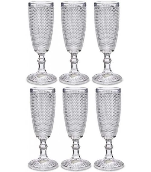 Wadiga Flûte à Champagne En Verre 18cl - Lot De 6 3 Wadiga Flûte à Champagne En Verre 18cl - Lot De 6