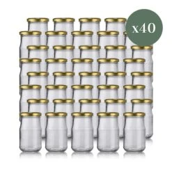 Little Pots Lot 40 Pots Conservation Sauce En Verre 212ml Avec Couvercles BLANC