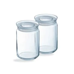 Luminarc Lot De 2 Pots De Conservation 1L
