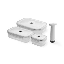 Compactor Lot De 3 Boîtes Alimentaires Sous Vide + Pompe