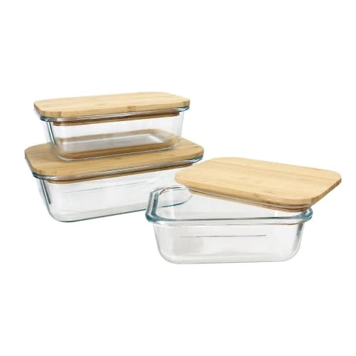 Menastyl Lot De 3 Boîtes Hermétiques En Verre 4 Menastyl Lot De 3 Boîtes Hermétiques En Verre – Image 2