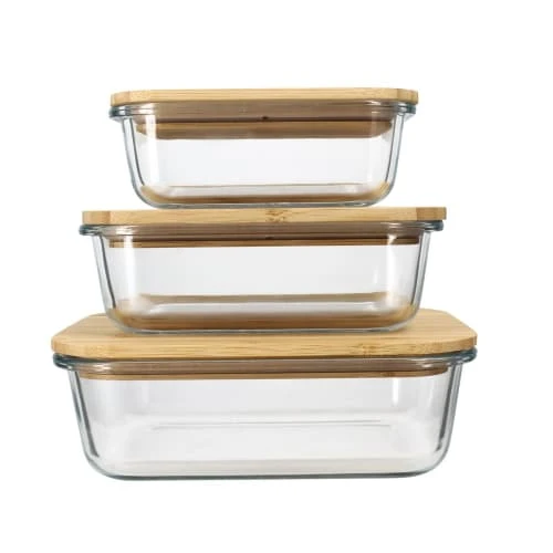 Menastyl Lot De 3 Boîtes Hermétiques En Verre 6 Menastyl Lot De 3 Boîtes Hermétiques En Verre – Image 4