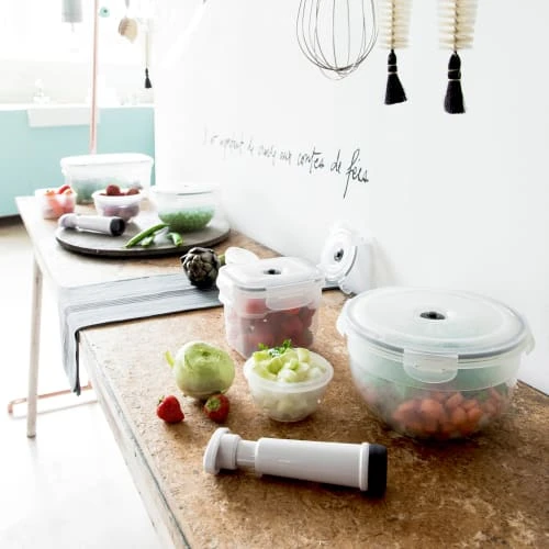 Compactor Lot De 4 Boîtes Alimentaires Sous Vide + Pompe 7 Compactor Lot De 4 Boîtes Alimentaires Sous Vide + Pompe – Image 5