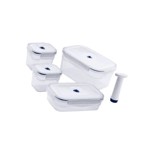 Compactor Lot De 4 Boîtes Alimentaires Sous Vide + Pompe 3 Compactor Lot De 4 Boîtes Alimentaires Sous Vide + Pompe