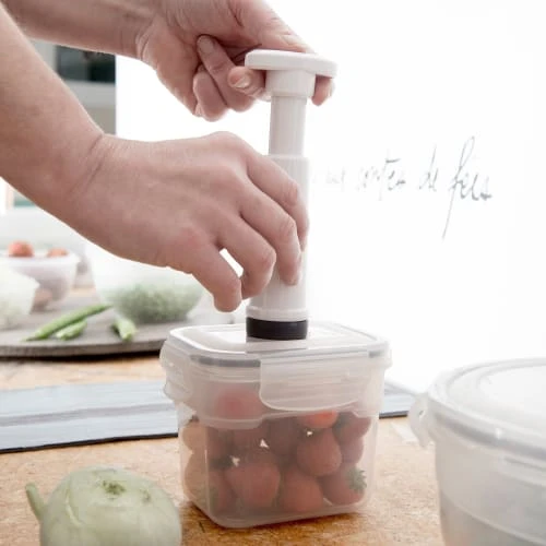 Compactor Lot De 4 Boîtes Alimentaires Sous Vide + Pompe 4 Compactor Lot De 4 Boîtes Alimentaires Sous Vide + Pompe – Image 2