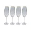 Kare Design Lot De 4 - Flûte à Champagne En Verre Bord Doré -Maisons Du Monde Boutique lot de 4 flute a champagne en verre bord dore