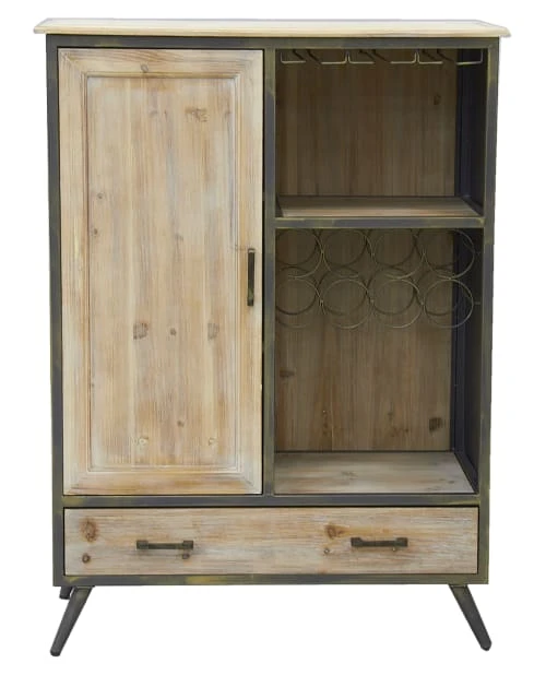 Aubry Gaspard Meuble Bar En Bois Et Métal étagères Et Tiroirs 3 Aubry Gaspard Meuble Bar En Bois Et Métal étagères Et Tiroirs